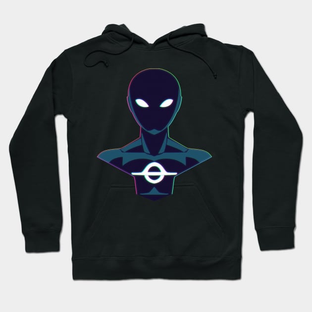 radiant black Hoodie by Atzon